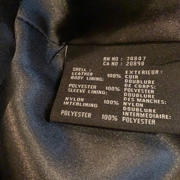 Men’s black leather jacket - Picture 4 of 5